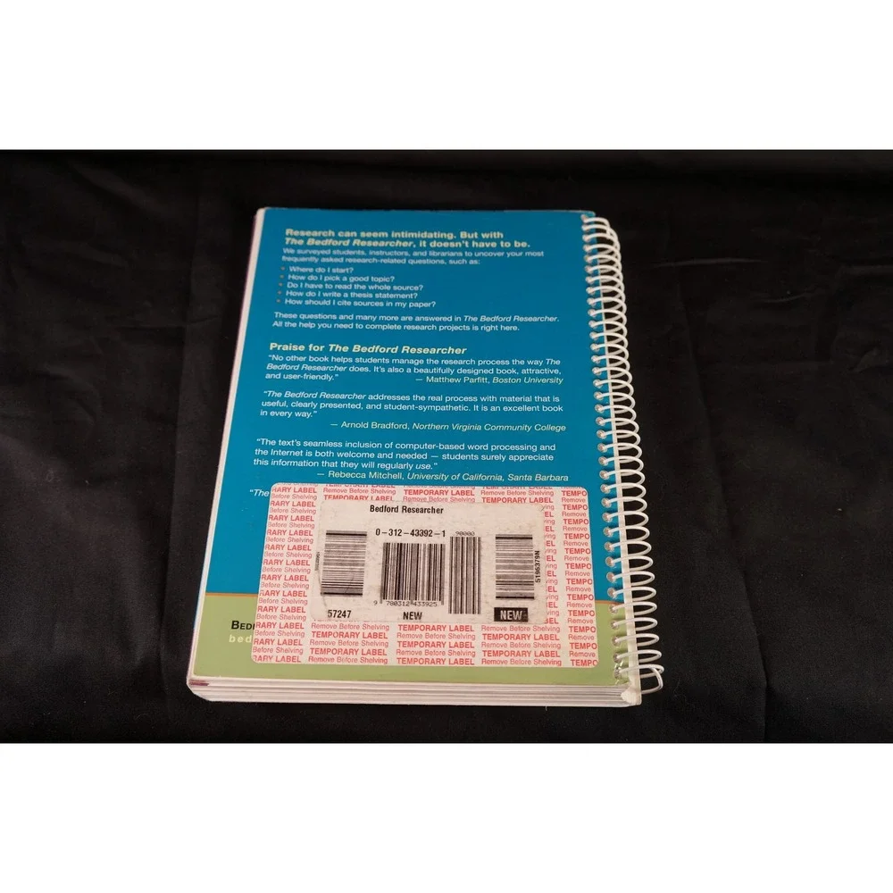 The Bedford Researcher Second Edition Mike Palmquist Spiral Bound Textbook